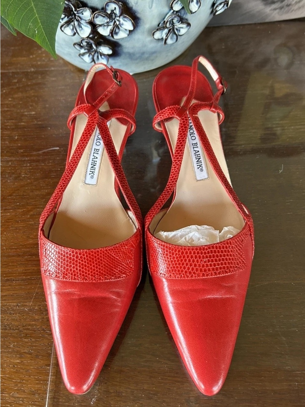 Manolo
Blahnik Lizard Kitten Heels EU 40